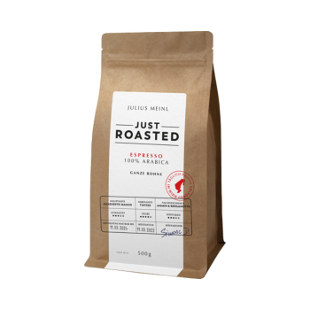 Julius Meinl Just Roasted Espresso, geroestet in Wien, Ganze Bohne, 500g